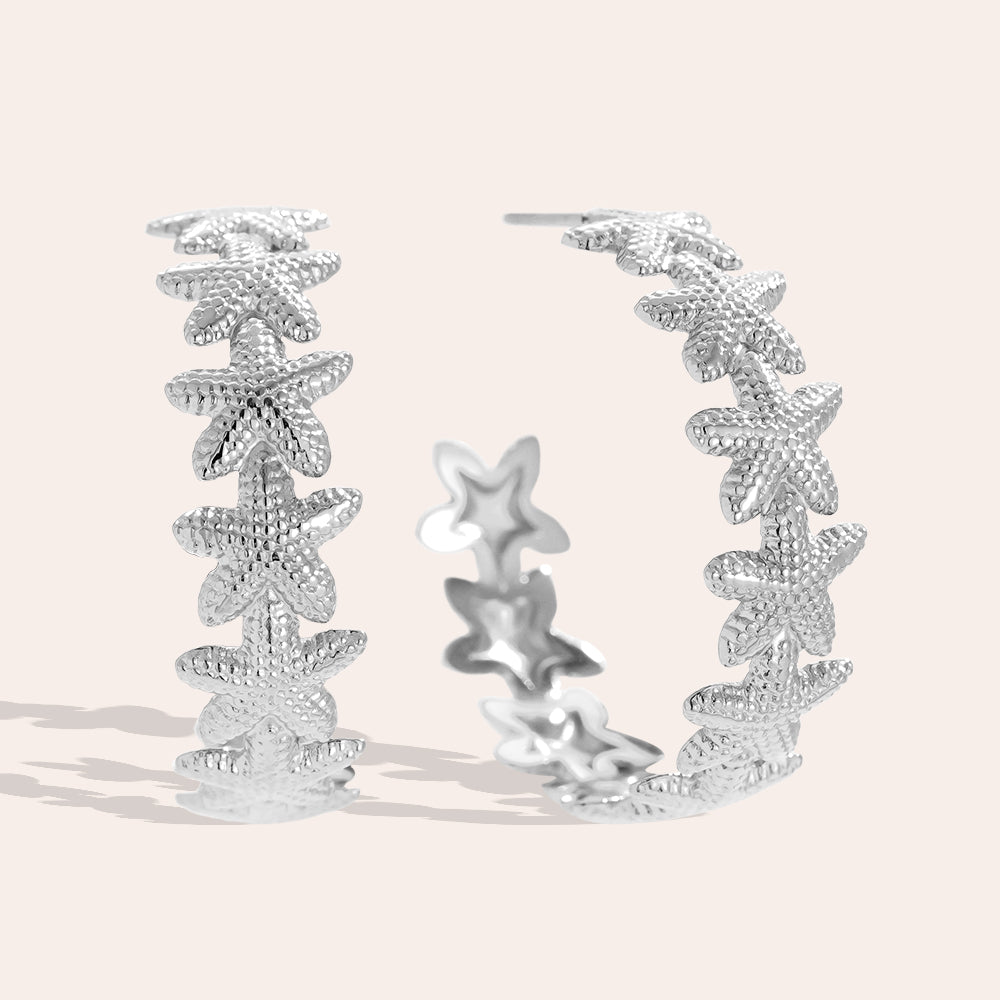 Maritimer Schmuck: Sea Star Hoop Ohrstecker