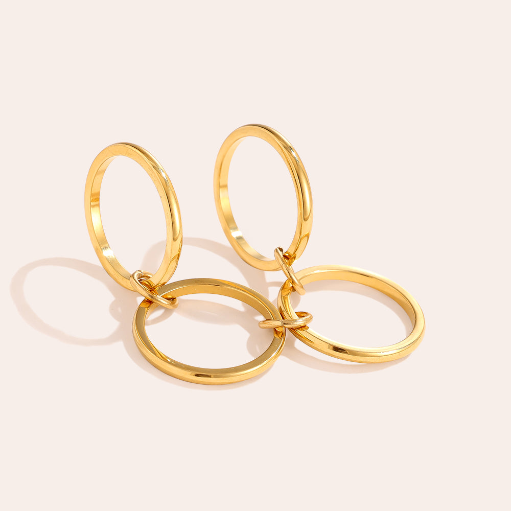 Damenring im vierfachen Kombistil für jeden Anlass