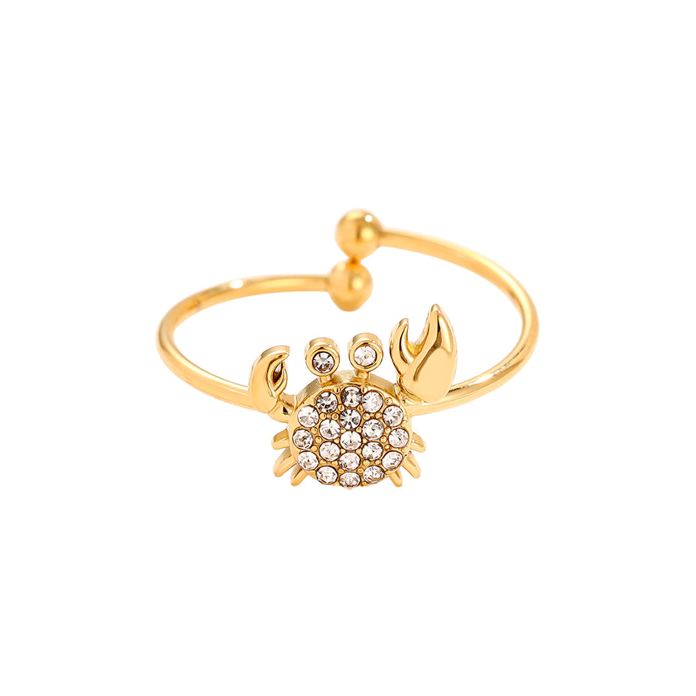 Krabben Ring filigranes Design