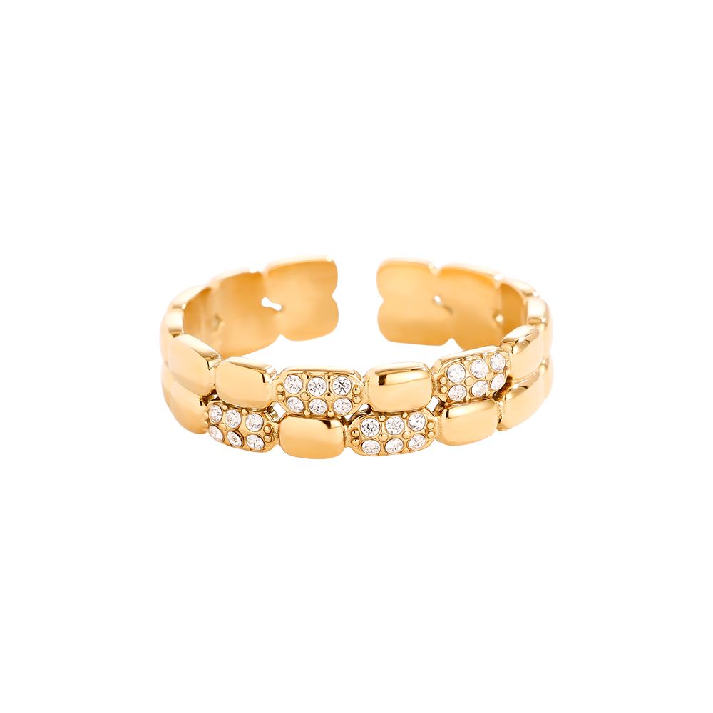 moderner Layer Oval Ring in elegantem Design