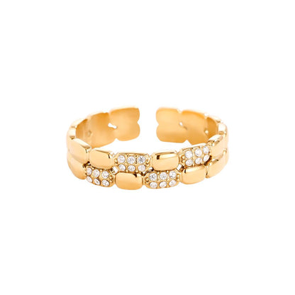 moderner Layer Oval Ring in elegantem Design
