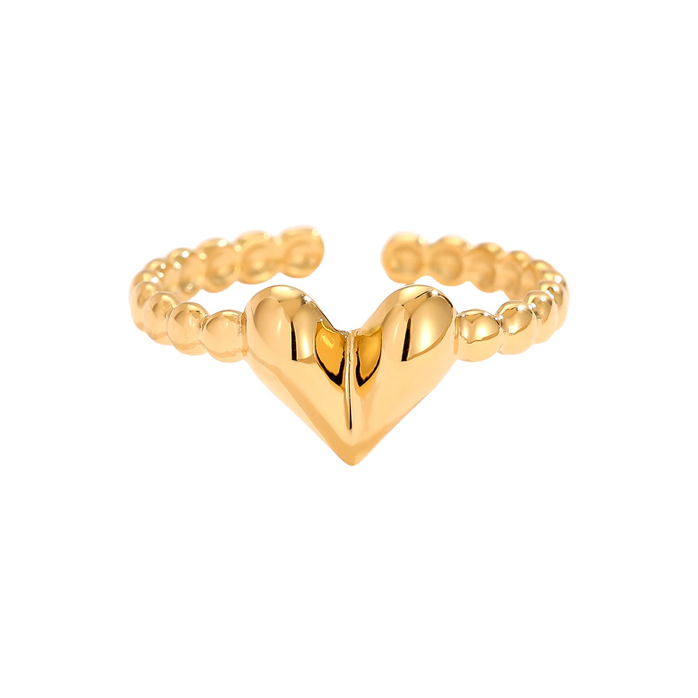 Feiner Mini Herz Ring für zarten Look