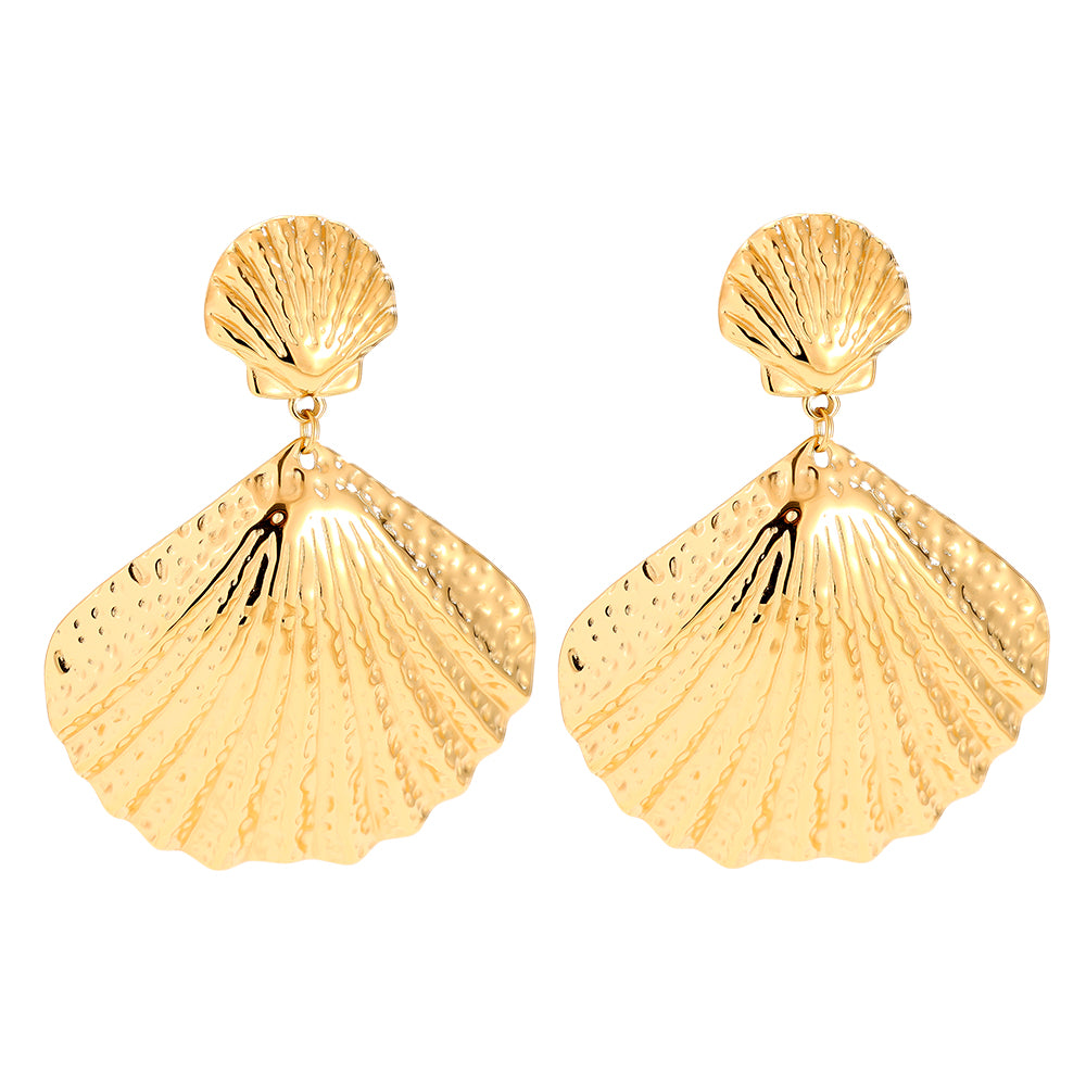 Ohrstecker im großen Muschel-Design für Damen