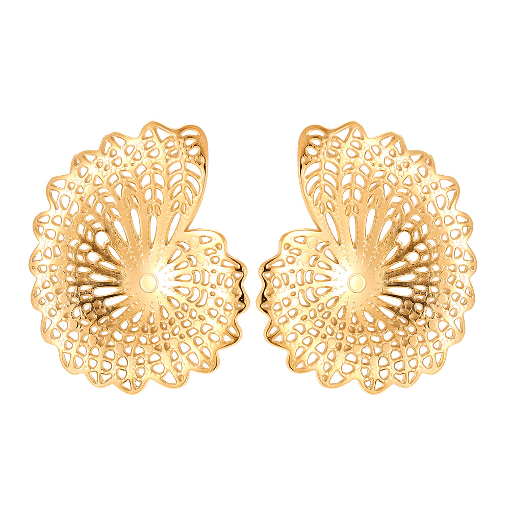 Feine Ohrstecker im Conch-Muschel-Design für Damen