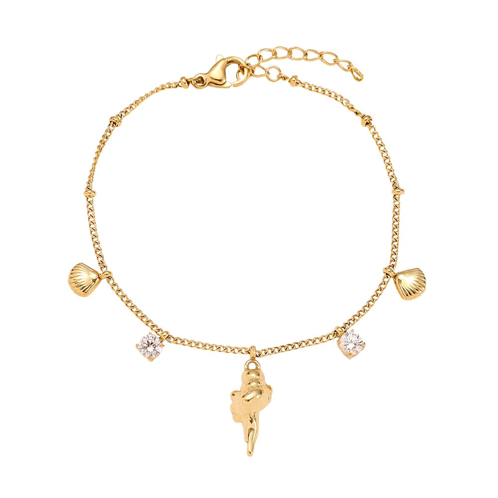 Elegantes Ocean & Diamond Armband mit funkelnden Details – ein perfektes Accessoire für einen maritimen und eleganten Look.