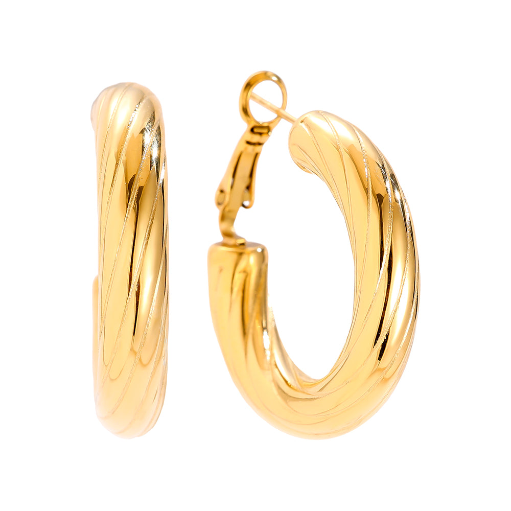 elegante Soft Twist Ohrringe – dezenter Schmuck für jeden Tag