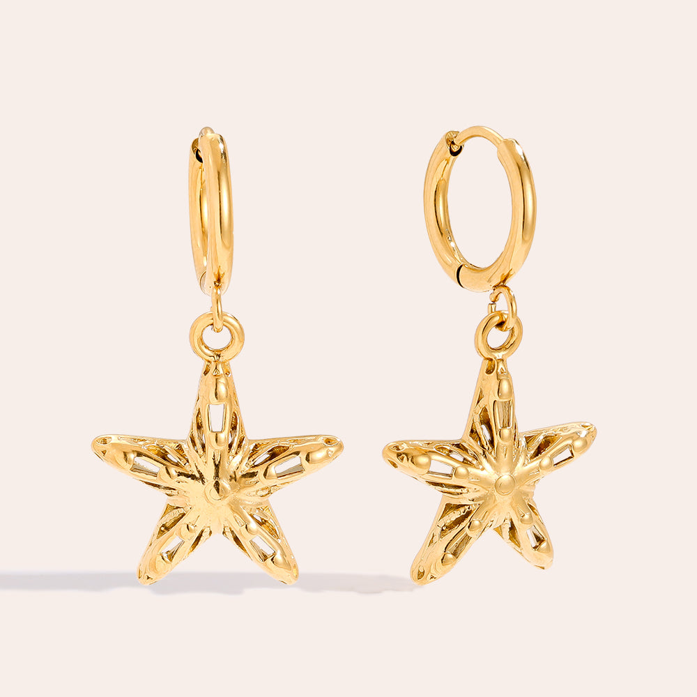 Zarte Ohrringe mit Stern Motiv, stilvoll und elegant
