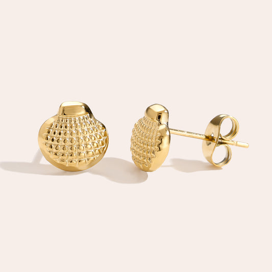 Stilvolle Clam Ohrstecker im Muscheldesign, die deinem Outfit eine charmante Note verleihen.