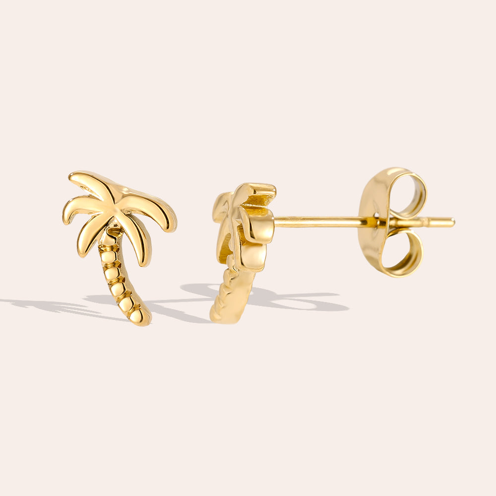 Palm Ohrstecker mit stilvollem Palmenblatt-Design – für sommerliche Looks