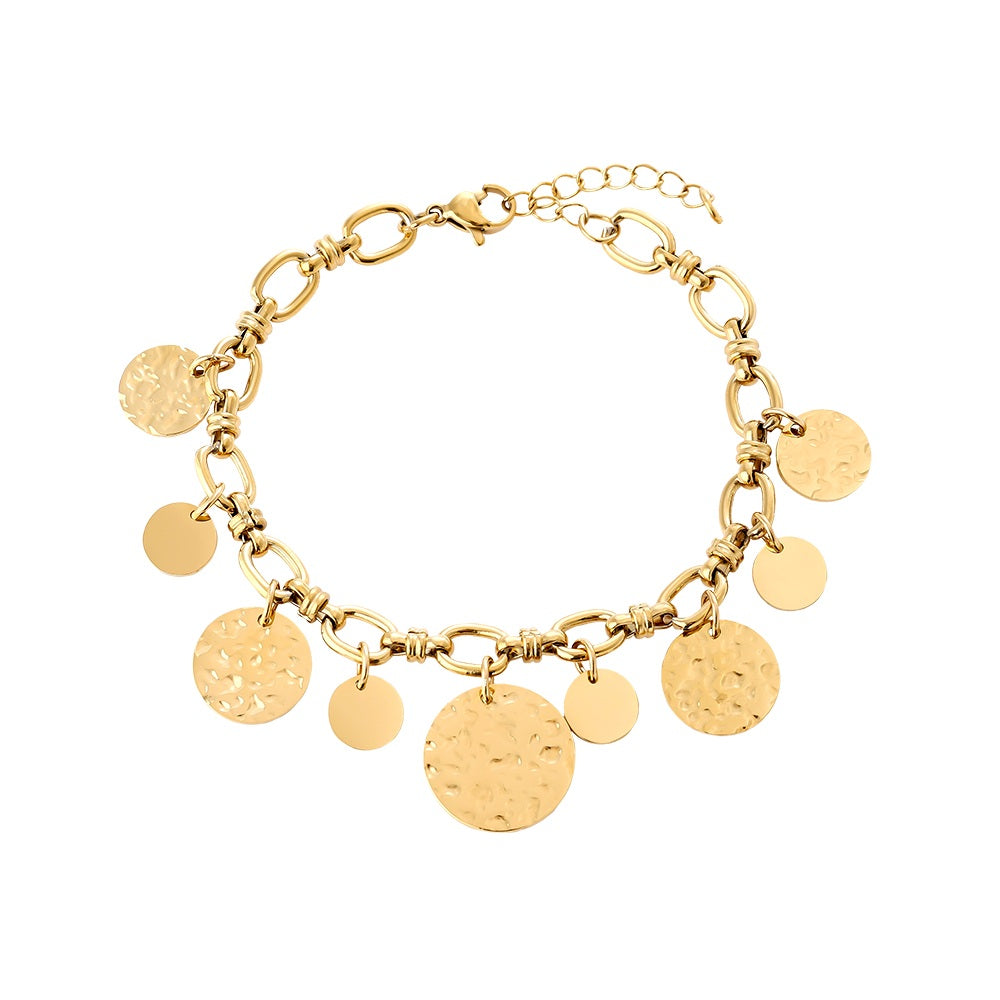 Plättchen Armband mit modernem, flachen Design