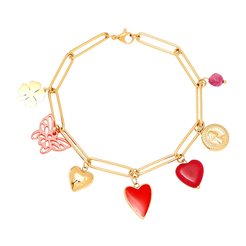 Red Charms Armband mit stilvollen Anhängern