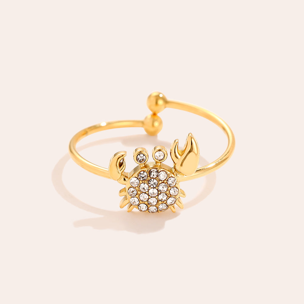 Damen Ring mit Krabben-Motiv