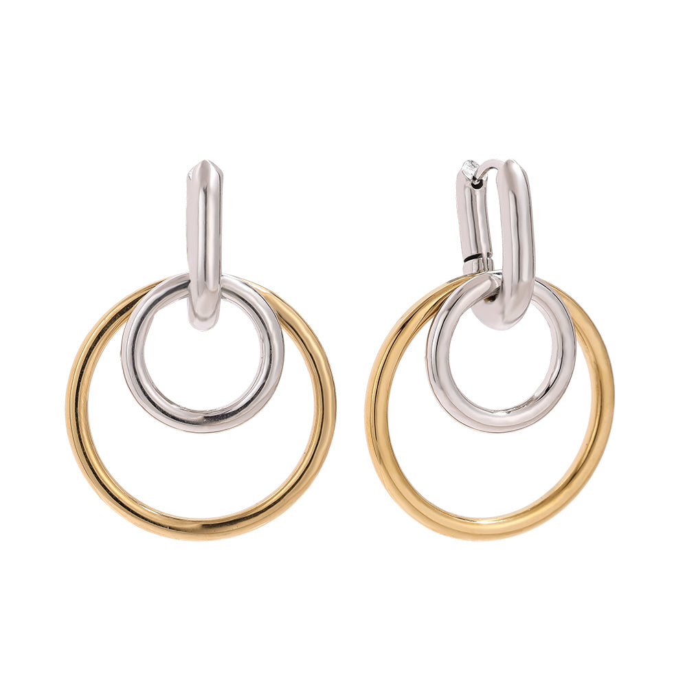 Trendige Round Cycles Ohrringe – modern und zeitlos im Kreissdesign.
