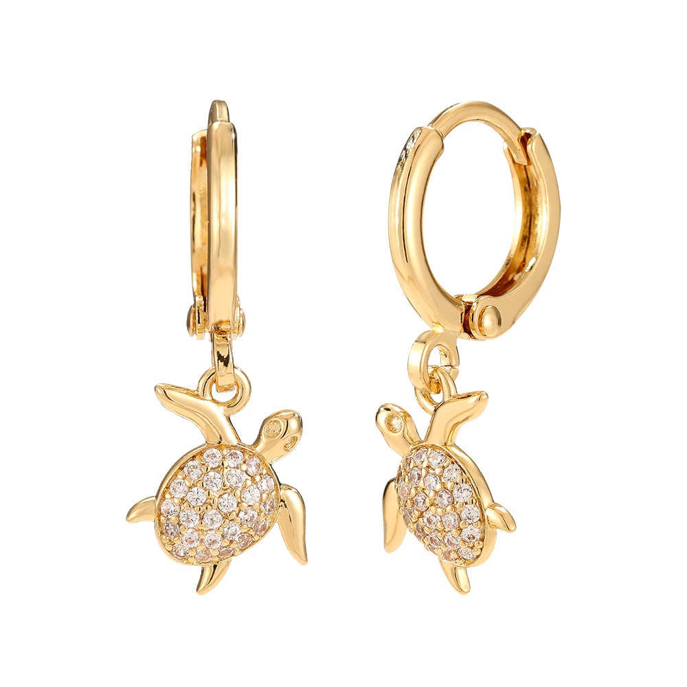 Modische Schildkröten Ohrringe mit detailreichem Design