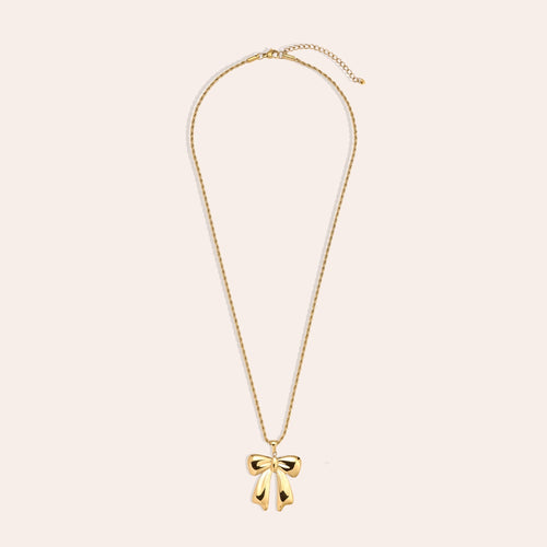 Bowtie Twist Halskette – Zarte Halskette mit feinem Schleifen-Motiv für einen femininen Touch