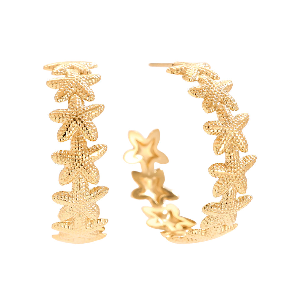 Sea Star Hoop Ohrstecker mit maritimem Design
