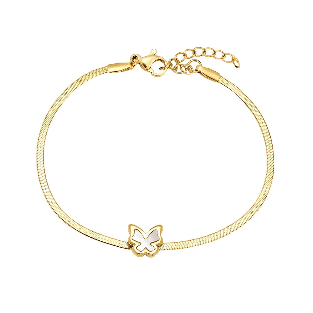 Shell Butterfly Snake Armband – Schmuckdesign mit Schmetterlings-Element