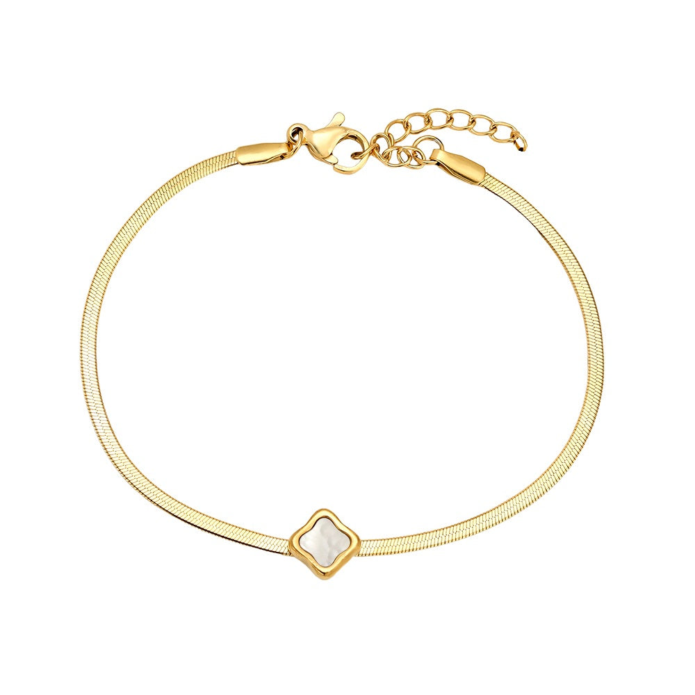 Shell Flower Snake Armband – eleganter Schmuck mit floraler Note