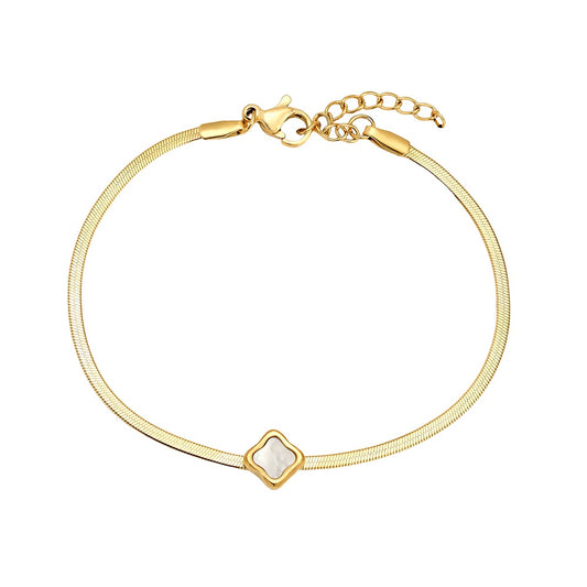 Shell Flower Snake Armband – eleganter Schmuck mit floraler Note