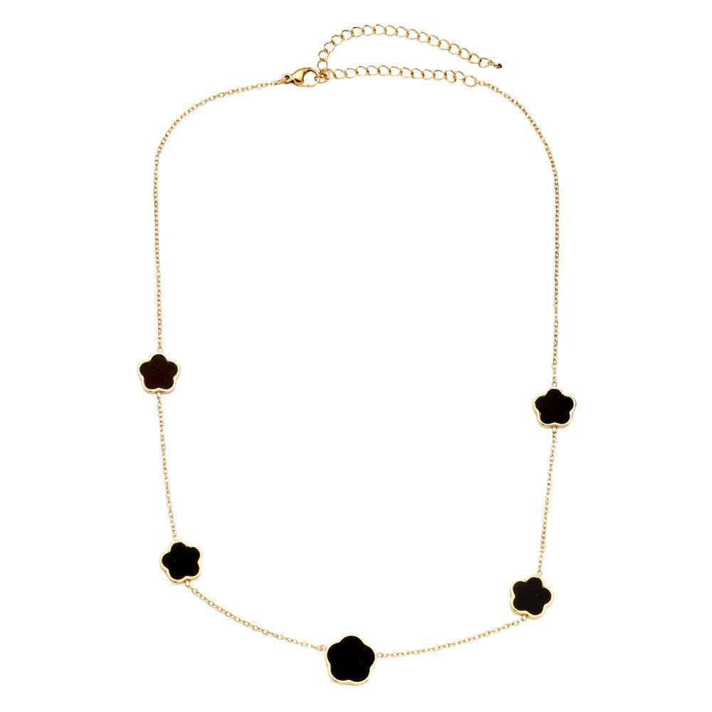 Shell Flowers Halskette mit zarten Blumenanhängern