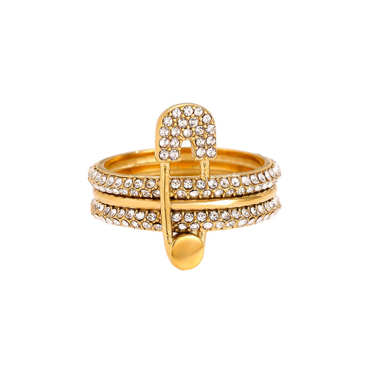 Moderner Shine Pin Ring mit schlichtem, stilvollem Design