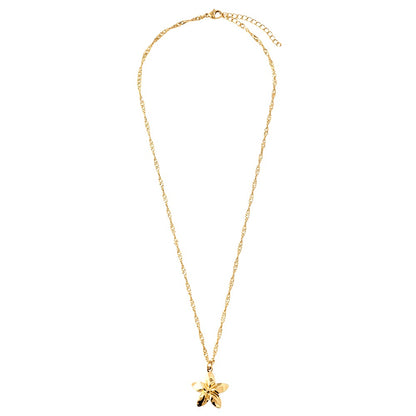 Zarte Single Flower Halskette mit einem filigranen Blumenanhänger für einen eleganten Look.