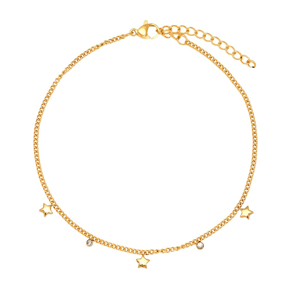 Star Fußkette mit Stern-Motiv für Damen