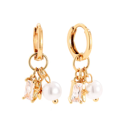 Elegante Ohrringe mit Stern-Design und Perlendetail