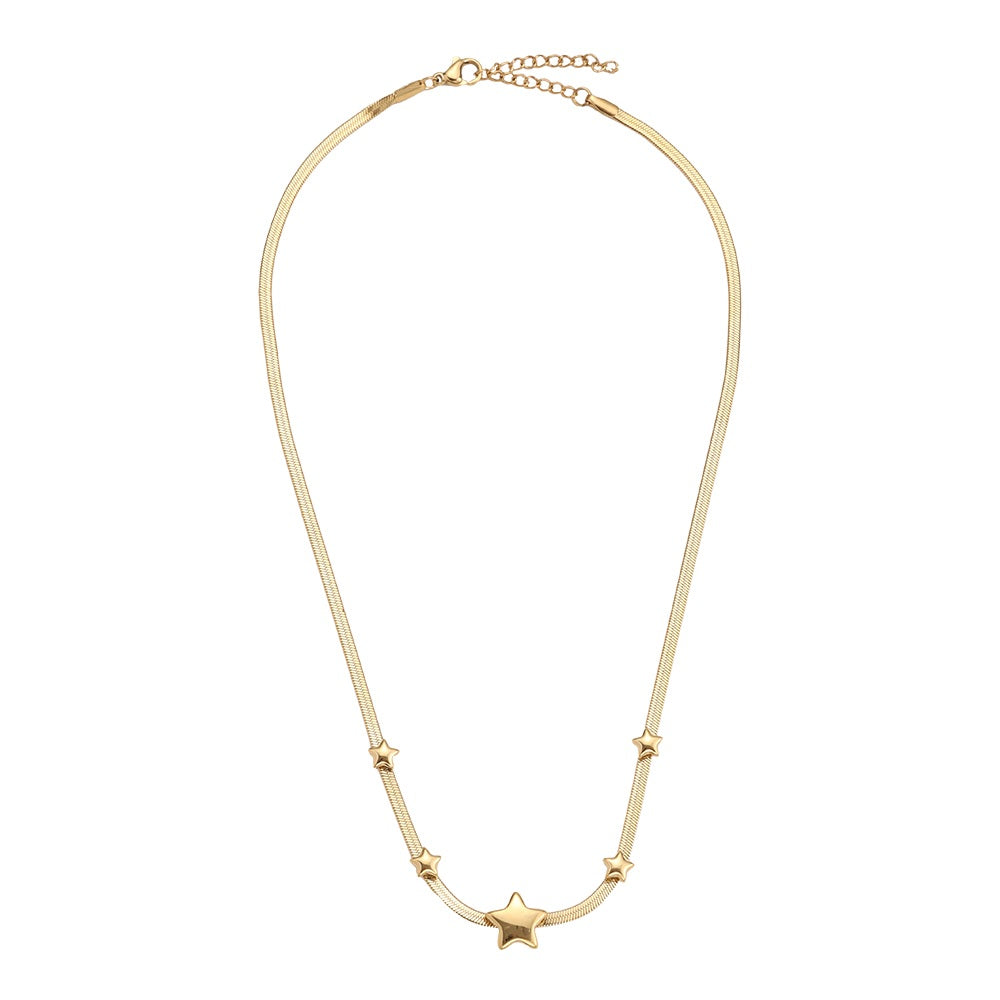 Stars Snake Halskette mit eleganten Akzenten für ein modernes und stilvolles Outfit.