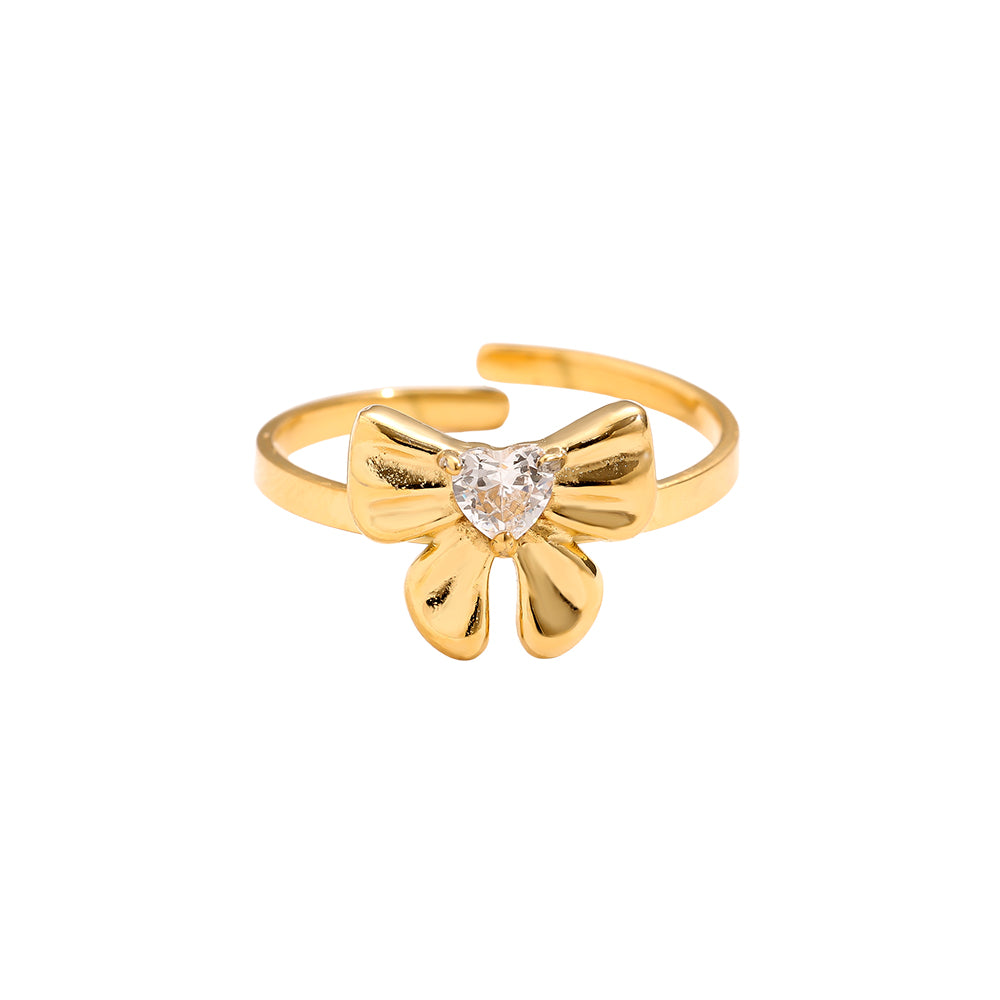 Sweet Bowtie Ring – Zarter Ring mit filigranem Schleifenmotiv.