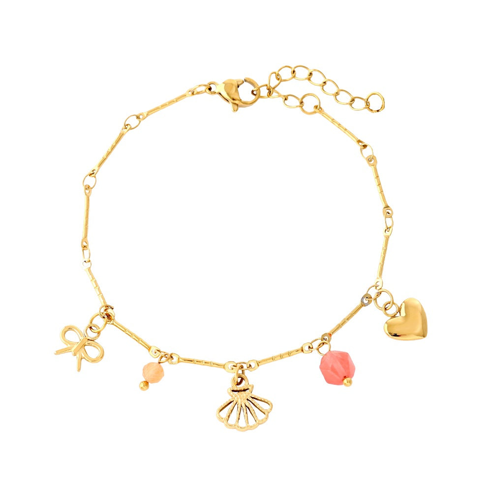 Süßes Charms Armband mit filigranen Anhängern für deinen perfekten Look.