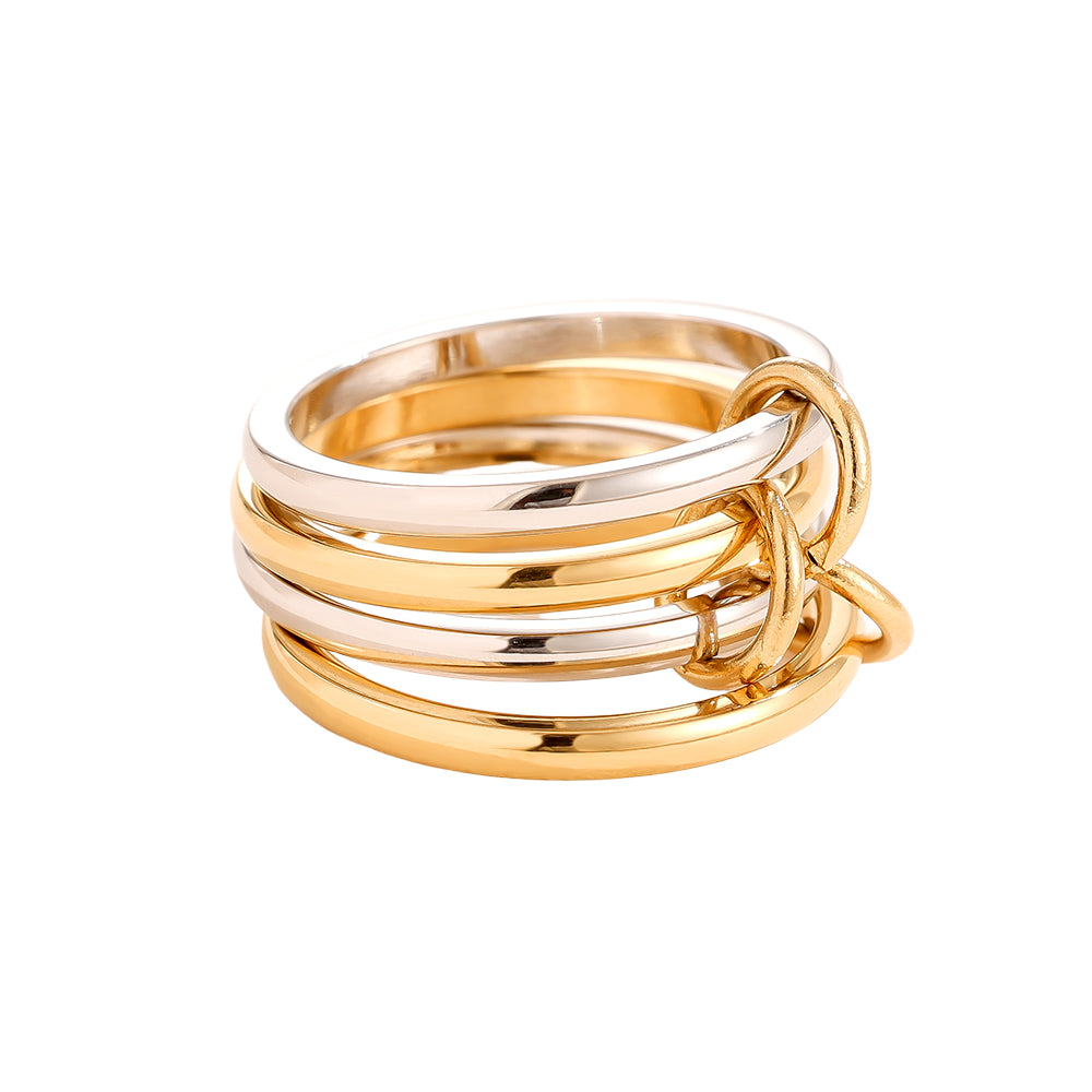 Vierer Ring in trendigem Stapelring-Design für Damen