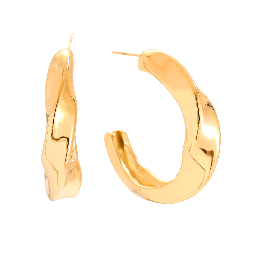 Twist Half Ohrringe mit gedrehter Halbkreisform für Damen