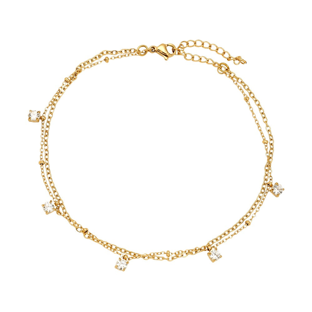 Two Chain Fußkette mit doppeltem Kettendesign