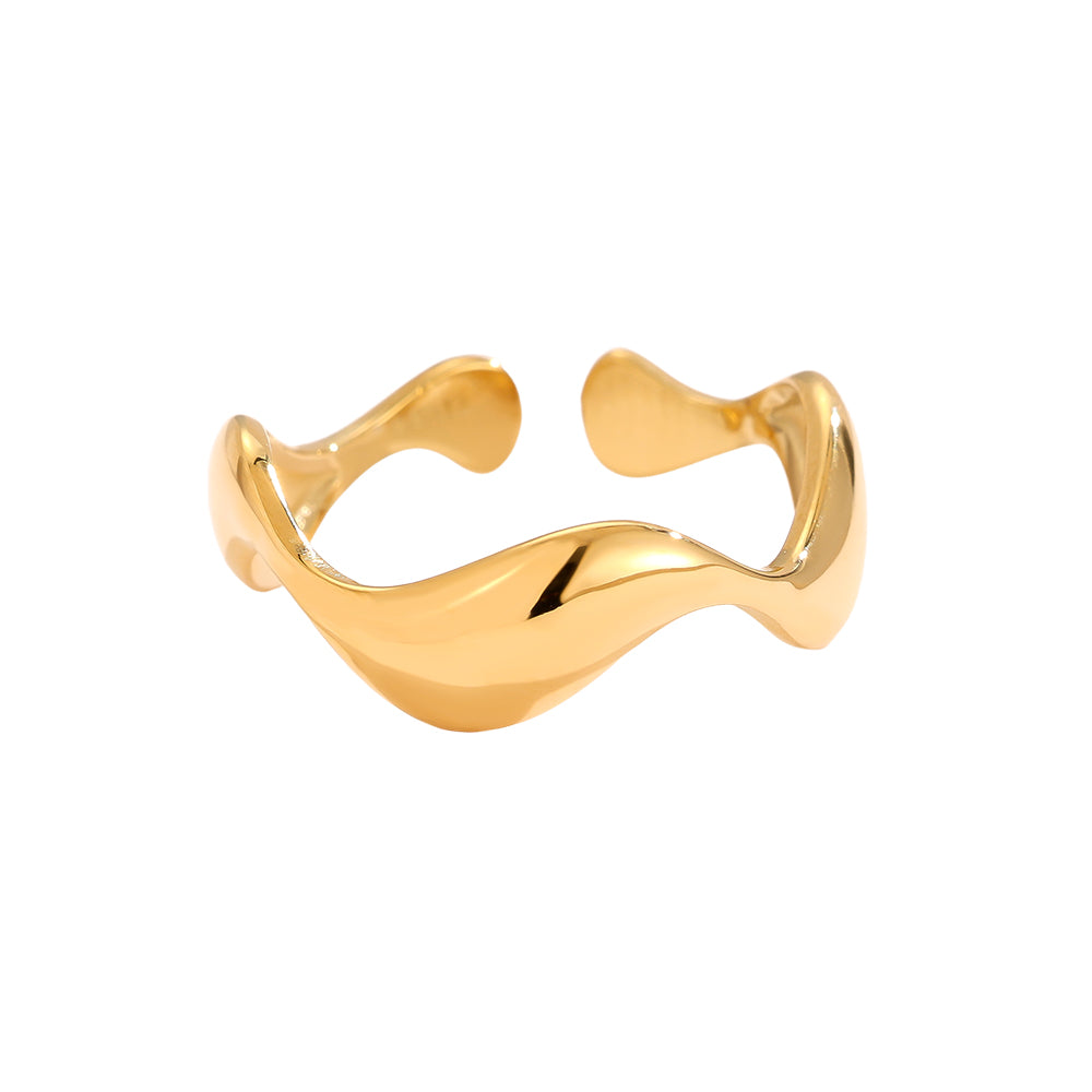 Waves Ring mit wellenförmigem Design