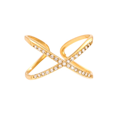 X Ring mit schlichtem X-Motiv für Damen